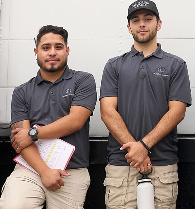 Get your home updated by our installation technicians employees who install whole home design solutions at California Closets